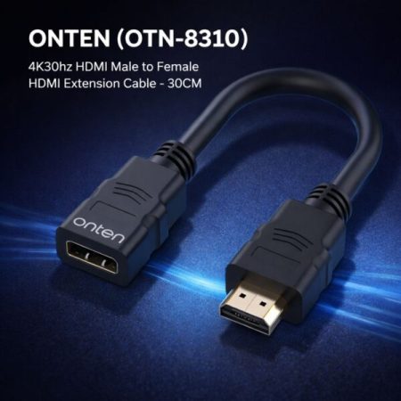 ONTEN (OTN-8310) 4K30hz HDMI Male to Female Cable- 30CM