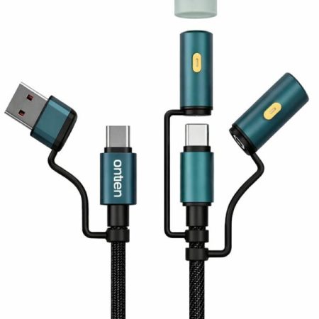 ONTEN (OTN-CC326) 5 in 1 Charging Cable {Lightning +TYPE-C+USB 3.0 to TYPE-C +lighting +Cigarette lighter/60W}
