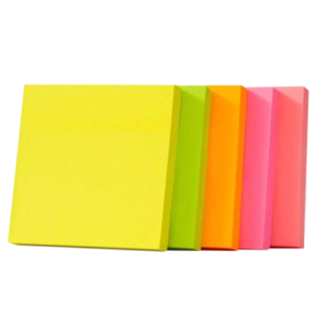 Title: Sticky Notes 3x3 Inch 5 Colors T25 - 300 Sheets Brand: Non-Brand Colour Multicolor Country of Origin China Size 3x3 Inch Shape Square Number of Sheet 300 Sheet Usage Office, School Category Sticky Notes Reusability Yes Feature Value Number of Colors 5 Colors Package Quantity 1 Pack Adhesive Type Self-Adhesive Sheet Material Paper