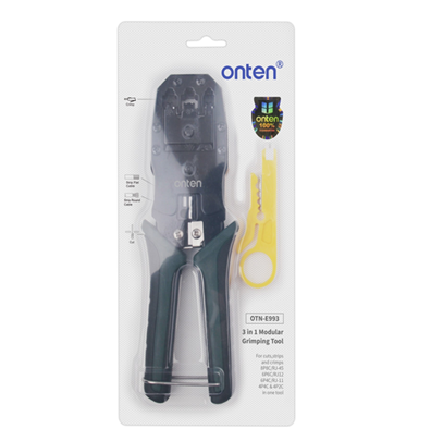 ONTEN ( OTN-E993) Network Cable Crimping Tool – Professional RJ45/RJ11 Cat5e Modular Plug Crimper
